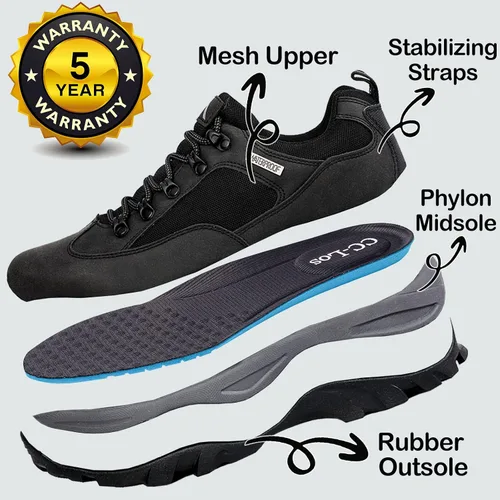 Vista 2 de CC-Los Zapatos de senderismo para hombre, zapatos de trabajo para exteriores, transpirables y ligeros, talla 7.5 a 14