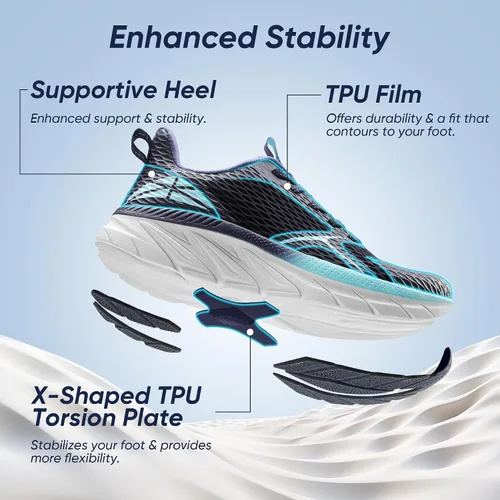 Vista 3 de Zapatos deportivos para caminar para mujer, cómodos, ActiveEase para correr, tenis, gimnasio, entrenamiento, cross training