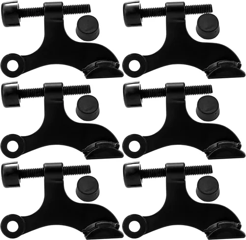 Vista 12 de DCC Home Decor - Paquete de 3 topes de puerta de color negro mate de alta calidad con parachoques de goma extra ajustable de 2.5 pulgadas de ancho