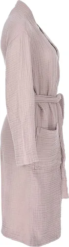 Vista 8 de Bata de baño unisex de muselina turca, 100% algodón, suave, absorbente, lavado de ropa natural