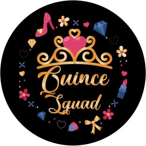 Vista 3 de Quince Squad Quinceañera 15th Birthday Quinceañera PopSockets intercambiables PopGrip para niñas