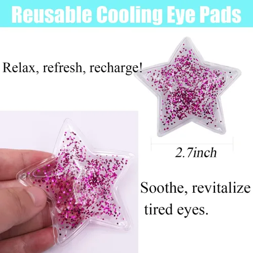 Vista 3 de Almohadilla de gel reutilizable para los ojos, almohadillas refrescantes para los ojos, paquete de hielo pequeño reutilizable debajo de los ojos
