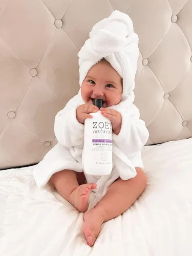 Vista 4 de Zoey Naturals - Baño de burbujas calmante de lavanda para niños y bebés, jabón hidratante sin lágrimas para niños pequeños con aloe y aceite