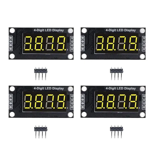 Vista 7 de Módulo de pantalla de tubo digital, chip de controlador TM1637 de 0.36 pulgadas, panel de pantalla LED de 7 segmentos, fácil instalación