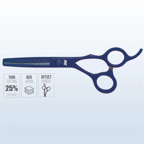 Vista 3 de JW Professional Shears Razor Edge Series - Tijeras de corte de pelo y juego de tijeras de adelgazamiento