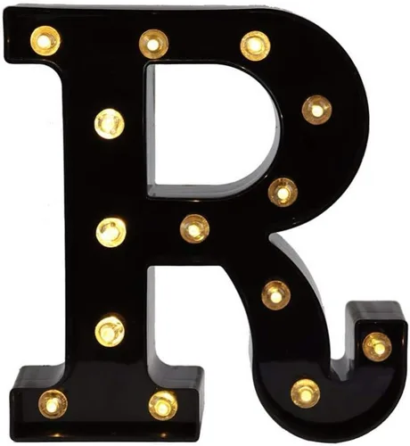 Vista 34 de Ulalaza Letrero de luz LED en blanco y negro, 2 letras AA alimentadas por batería para boda, fiesta de cumpleaños, lámpara de Navidad, luz nocturna