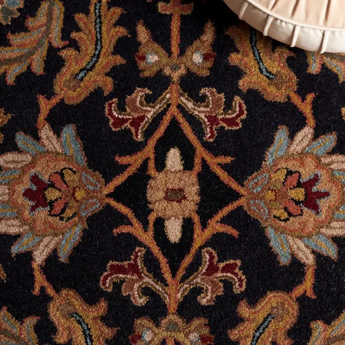 Vista 5 de Safavieh colección Heritage HG628A - tapete oriental tradicional hecho a mano de lana verde oscura y dorada, Lana, negro / beige (Black/ Beige)