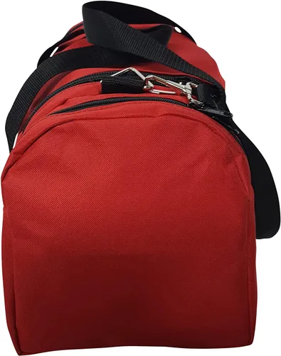 Vista 17 de Bolsa de lona triple grande con apertura en U, bolsillo frontal y dos compartimentos laterales, perfecta bolsa de cabina fabricada en Estados Unidos.