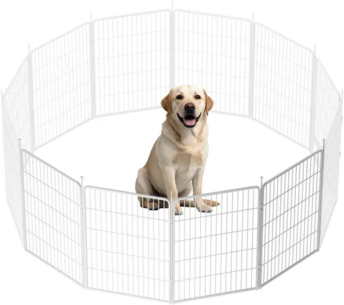 Vista 31 de SunsGrove Corralito para perros de interior, 24 pulgadas, 2 paneles, corralito de juego para cachorros, para interiores, fácil instalación, valla