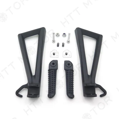 Vista 2 de XKMT- Estriberas para pie de pasajero trasero color negro compatible con Yzf R6 2006-2009 2010 2011 2012 [B00YWCC69K]