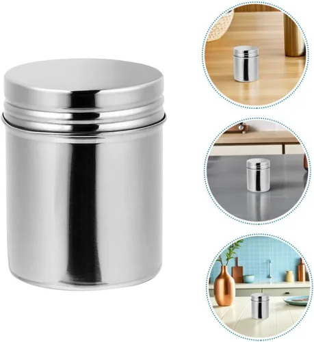 Vista 8 de Stainless Steel Storage Jars with Airtight Lids 2Pcs for Travel