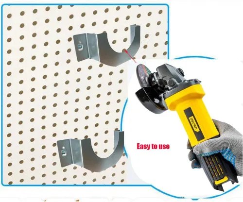 Vista 3 de Paquete de 2 herramientas para amoladora angular, soporte de montaje en pared, amoladoras, máquina de corte en rack (170 x 70 x 30)