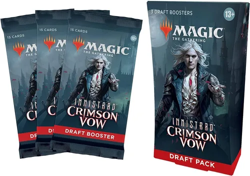 Vista 5 de Magic The Gathering Innistrad: Crimson Vow 3-Booster Draft Pack 45 cartas mágicas