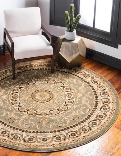 Vista 24 de Unique Loom colección Versailles - Alfombra de área con patrón de medallón, motivo floral; estilo tradicional clásico