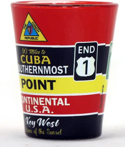 Vista 3 de Key West Florida - Vaso de chupito para entrada y salida