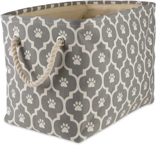 Vista 23 de Bone Dry Pet Storage Collection Lattice Estampado de Patas, Negro, Rectángulo Pequeño