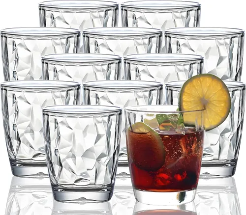 Vista 11 de Vasos irrompibles de Tritan de 10 onzas, vasos de acrílico inastillables, sin BPA, vasos de plástico duro, reutilizables, para cocina, agua, juego
