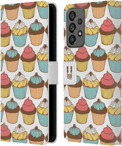 Vista 370 de Head Case Designs Assortment Cupcakes Happiness Leather Wallet Case Compatible with Samsung Galaxy A07 4G Surtido