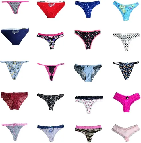 Vista 4 de Dircho Ropa interior para mujer, variedad de calzones de encaje, tangas de algodón, calzones hipsters, bikinis