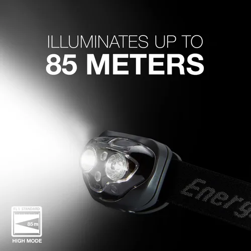 Vista 6 de Energizer PRO-360 Linterna frontal LED, resistente al agua IPX4, linterna de alto rendimiento para exteriores, camping, correr, tormenta, luz LED