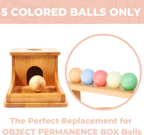 Vista 4 de Juego de bolas arcoíris para rastreador de bolas Montessori - Juego de repuesto multicolor - Bolas de permanencia de objetos de color - Juguetes