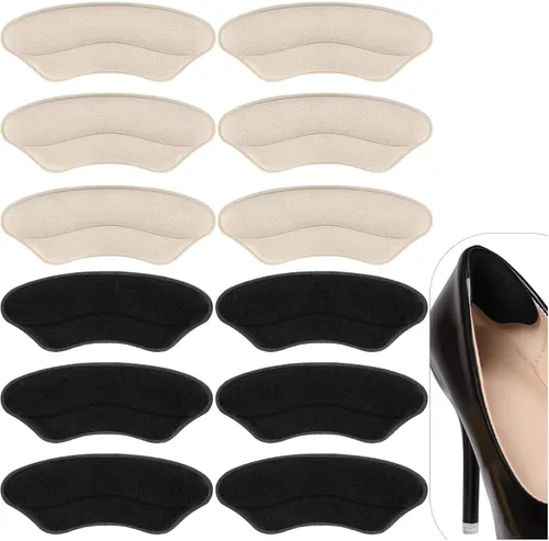 Vista 8 de Almohadillas de talón para zapatos demasiado grandes, 6 pares de almohadillas de talón para mujeres, forros de talón para hacer que los zapatos sean