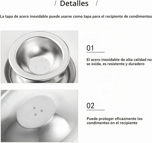Vista 6 de DOITOOL Cubierta de olla de condimento de acero inoxidable de 5.51 pulgadas, tapa para ollas de especias, accesorio de cocina para proteger