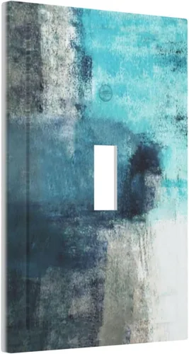 Vista 104 de Taupe Beige Marrón Gris Abstracto Arte 1-Banda Interruptor de Luz Doble de Recepción Placa de Pared Toma Cubiertas Eléctricas Decorativas Modernas