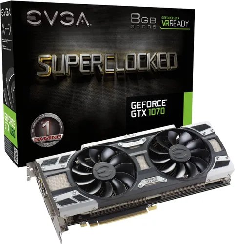 Vista 11 de Tarjeta gráfica GeForce GTX EVGA 1070 SC Gaming ACX 3.0, 08G-P4-6173-KR