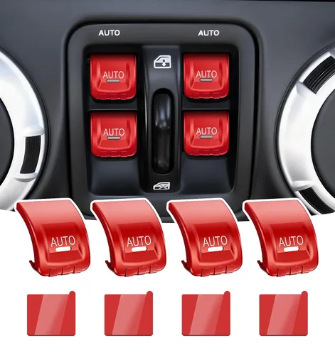 Vista 14 de Cubierta de botón de interruptor de ventana de metal para Jeep Wrangler JK JKU 2018 2017 2016 2015 2014 2013 2012 2011, accesorios para interiores