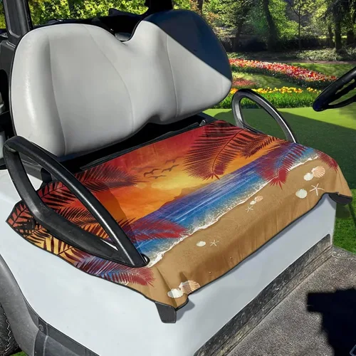 Vista 8 de Fundas de asiento de carrito de golf de ajuste universal, cómodos accesorios de manta de asiento de carrito de golf, fundas de asiento de carrito