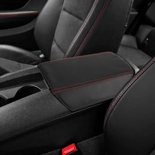 Vista 15 de XITER Funda de cuero para consola de automóvil, impermeable, protector para reposabrazos de consola central para Chevrolet Camaro 2010 2011 2012