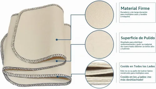 Vista 3 de FeetPeople Paño de brillo profesional premium, 20 pulgadas x 5 pulgadas, 2 paños
