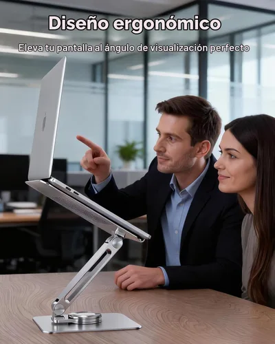 Vista 6 de Soporte ajustable para computadora portátil para escritorio Base