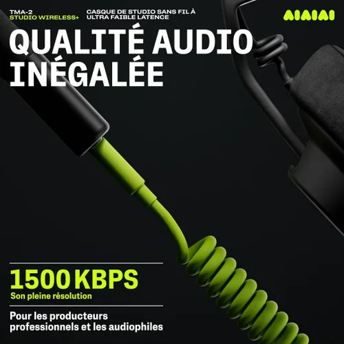 Vista 5 de AIAIAI TMA-2 Studio Wireless+ Auriculares sobre oreja, tecnología W+ Link, construcción totalmente modular, audio inalámbrico sin comprimir, cojines