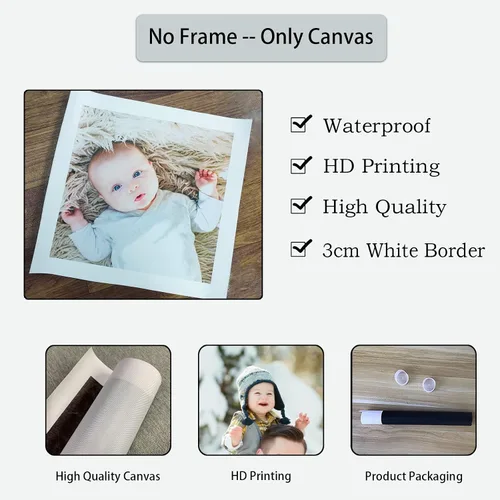 Vista 6 de LZIMU Impresiones en lienzo personalizadas con tus fotos, arte de pared personalizado de foto a lienzo, regalo de foto personalizado para decoración