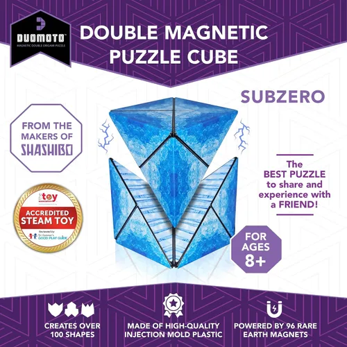 Vista 2 de Duomoto Cubo Magnético Transformador - Rompecabezas de Doble Creatividad que Cambia de Forma con 96 Imanes de Tierras Raras - Se Transforma en Más