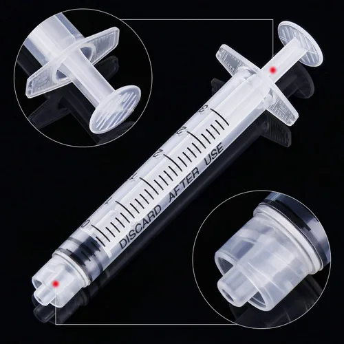 Vista 3 de Paquete de 20 jeringa de plástico Luer Lock con medición, sin aguja (3 ml)