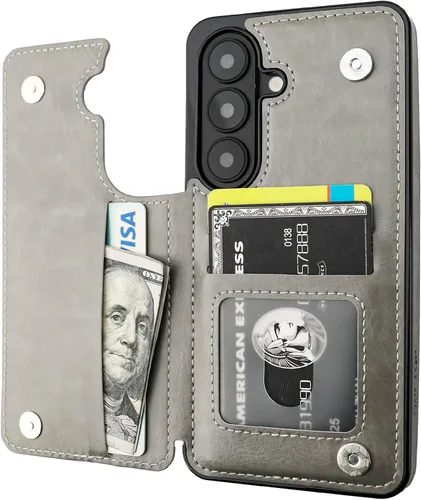 Vista 52 de ONETOP - Funda tipo cartera para Samsung Galaxy S22 con tarjetero, color negro Kickstand,ID/Cash Holder,Case Wallet with Card Slots,Double