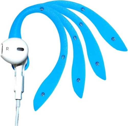 Vista 3 de Flex - Compatible con tus auriculares con cable Apple iPhone Se fija a tus auriculares con cable para modelos de iPhone (azul)