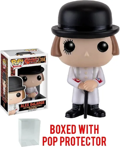 Vista 5 de Funko Pop! Movies: Clockwork Orange - Figura de vinilo Alex DeLarge (incluye funda protectora de caja pop)