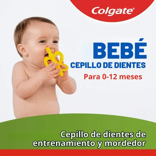 Vista 3 de Colgate Cepillo de dientes y mordedor para bebés, sin BPA, 2
