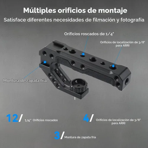 Vista 6 de UTEBIT Mango superior para cámara con pasadores de localización ARRI de 3/8