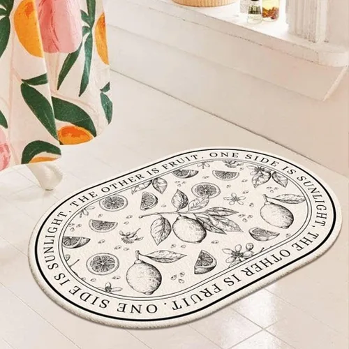 Vista 10 de Alfombra de baño ultra suave y pequeña, antideslizante, ovalada, de dibujos animados, para bañera, súper absorbente, lavable, gruesa, felpudo