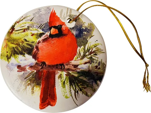 Vista 3 de Legend of The Cardinal - Juego de decoración para árbol de Navidad con tarjeta de historia