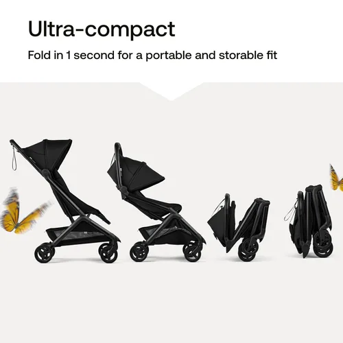Vista 13 de Bugaboo Butterfly 2 - Cochecito de viaje ultracompacto plegable de un Negro (Heritage Black)