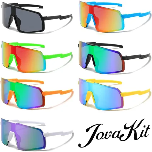 Vista 6 de JOVAKIT Gafas de sol de béisbol para niños y niñas de 3 a 13 años, lentes de sol de béisbol juvenil, UV400, pantallas deportivas de ciclismo