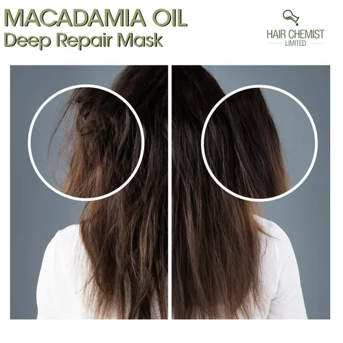 Vista 3 de Hair Chemist Máscara de reparación profunda de aceite de macadamia Peso neto 8 oz