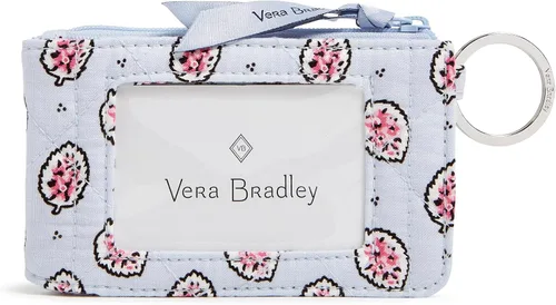Vista 4 de Vera Bradley Cartera de algodón de lujo con cremallera para mujer con protección RFID