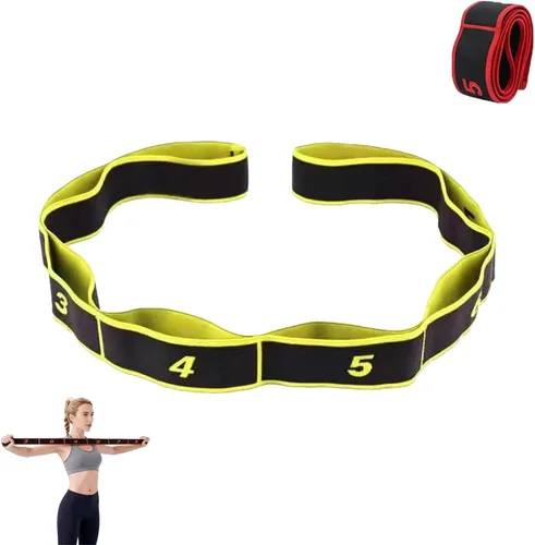 Vista 11 de Fitness Resistance Band for Stretching and Yoga, 8-Section Elastic Training Bands with Handles, Numbered Resistance Bands, Fashionable Puller